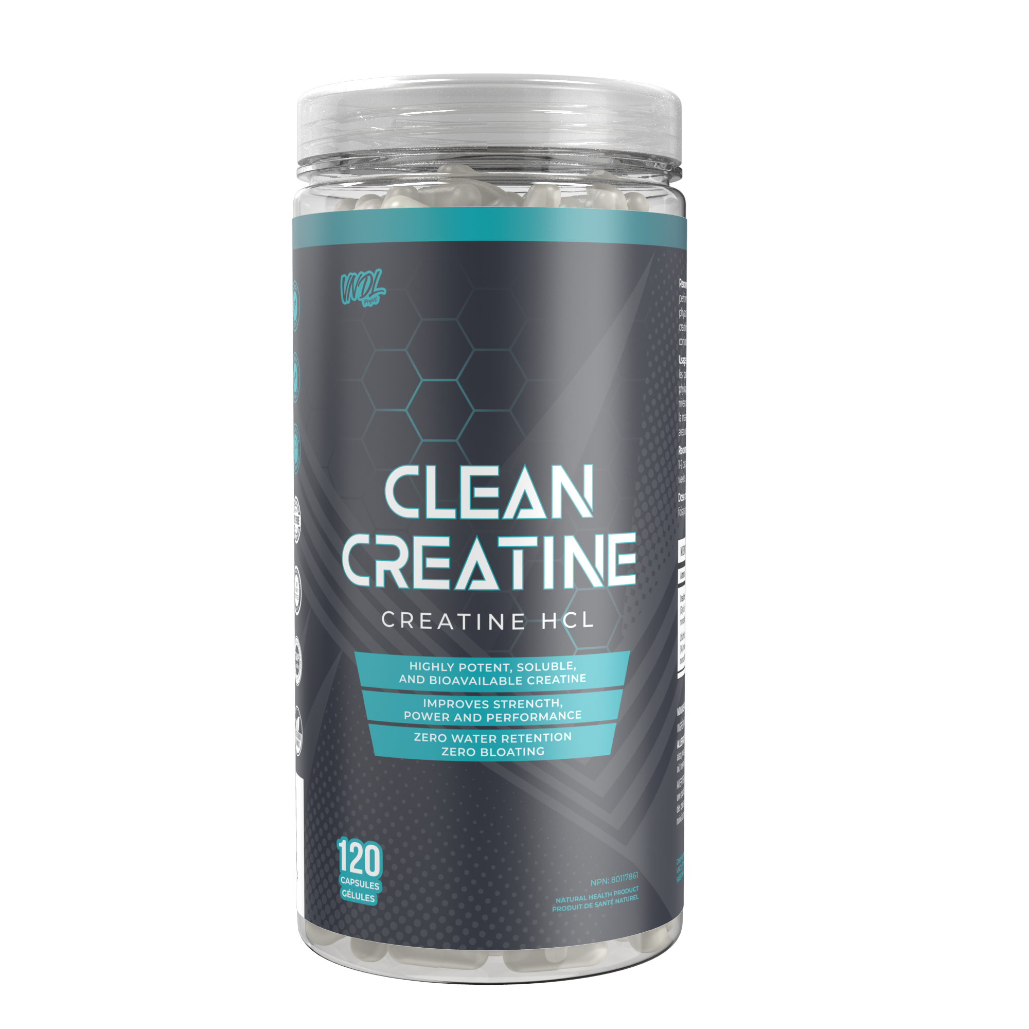 CLEAN CREATINE CAPSULES - PURE CREATINE HCL